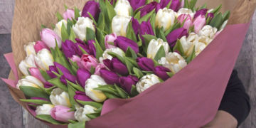 Идеи и правила оформления букетов из тюльпанов