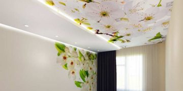 Преимущества натяжных потолков с рисунком и установка полотна