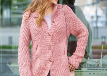 Простые способы вязания кардигана с пуговицами