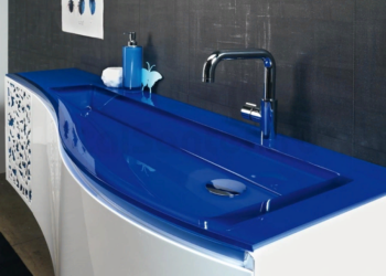 Цветные раковины для ванной комнаты и их установка